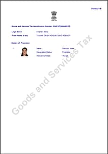 GST Certificate GST Certificate